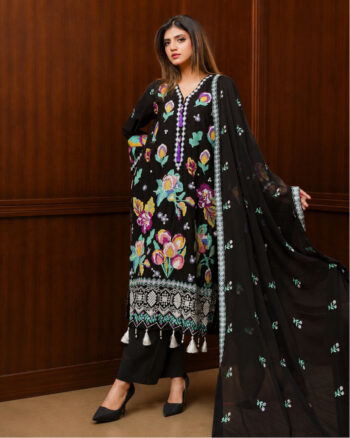 Black Kharandi Dupatta