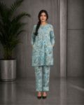Blue Khaddar Co-ord