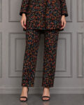 Blue Mix Printed Khaddar Pants