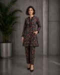 Blue Mix printed khaddar 1