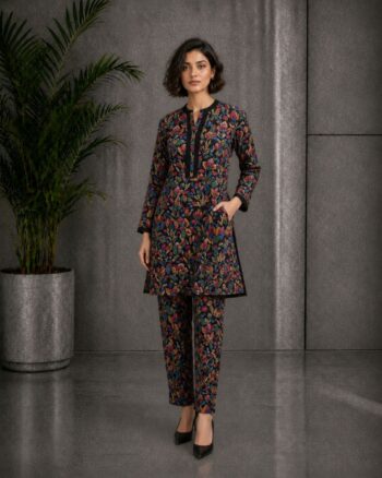 Blue Mix Printed Khaddar