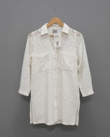 White Chickenkari Single Shirt