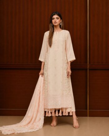 Cream Raw Silk Suit