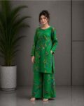 Green Printed Khaddar