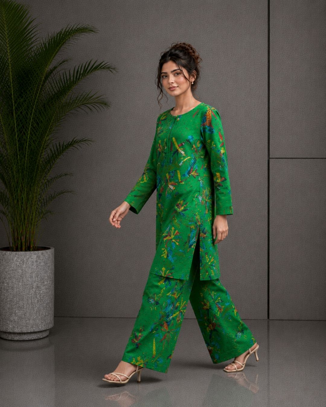 Green Printed Khaddar 2