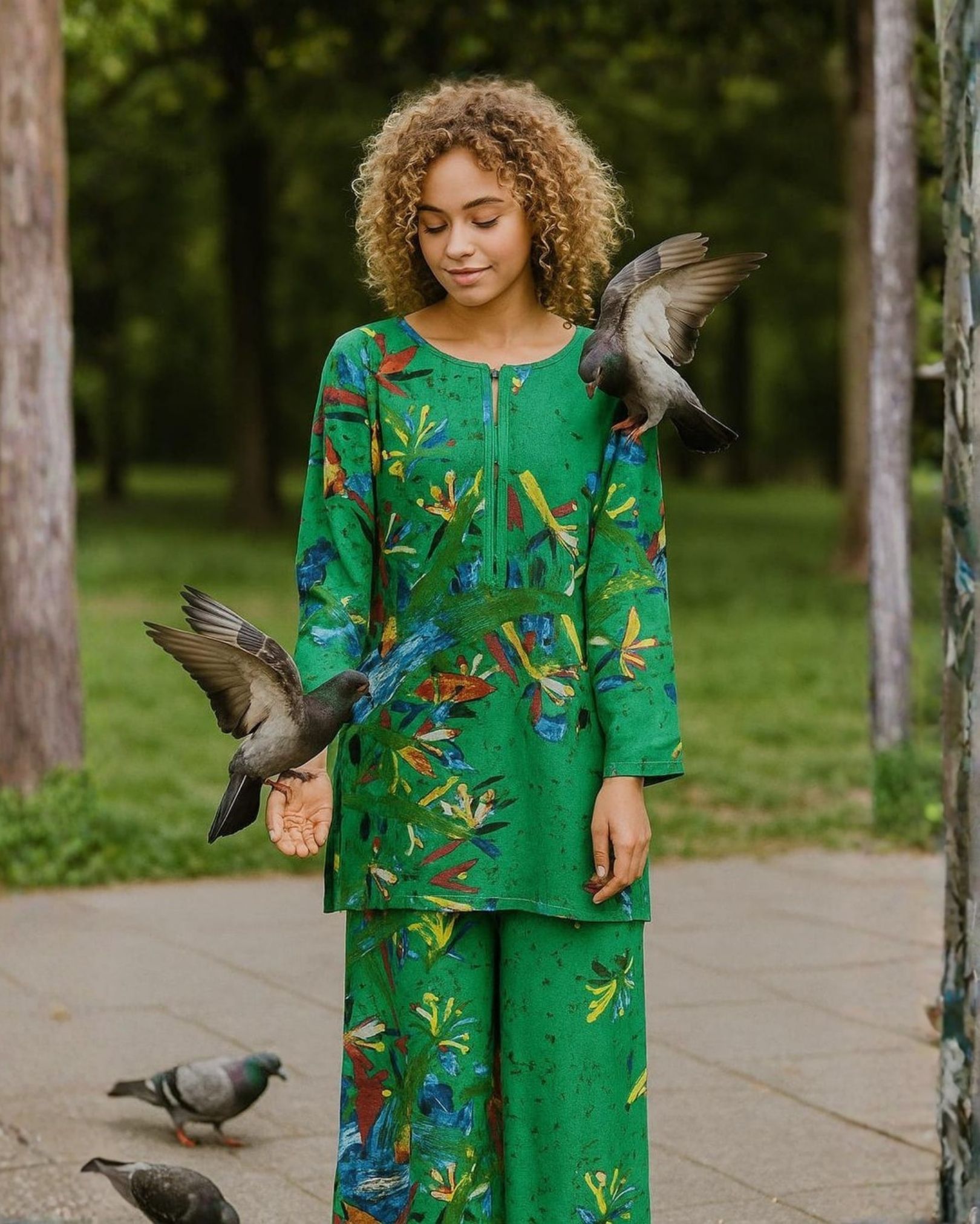 Green Printed Khaddar 3