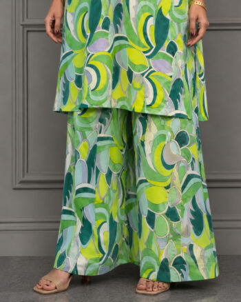 Green Silk Pants