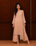 Peach Chiffon 3 Piece Suit 1