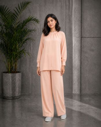 Peach Solid  2 piece
