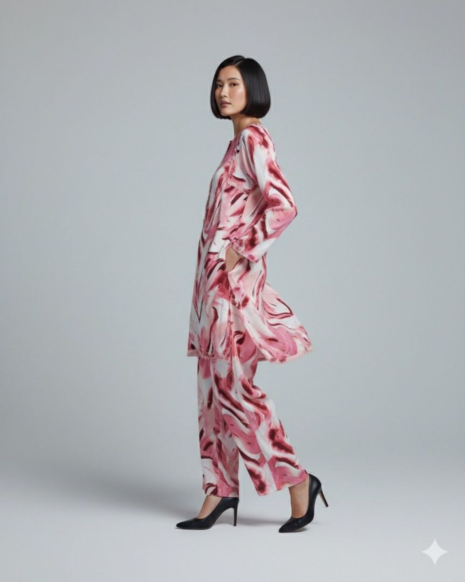 Pink Printed Khaddar 2