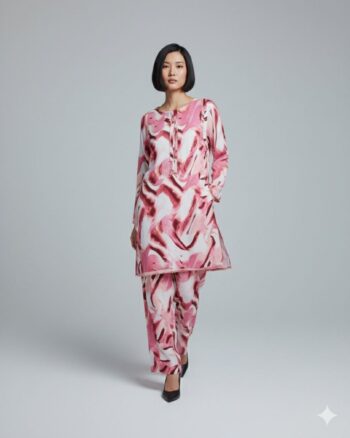 Pink Printed Khaddar
