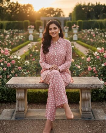 Pink Spotted Grip Co-ord Set