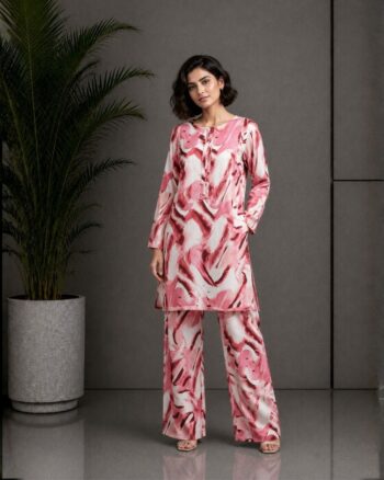 Pink Printed Khaddar