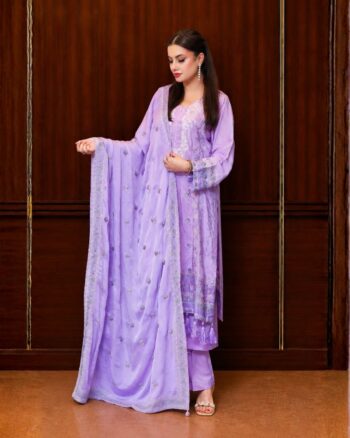 Purple Raw Silk Suit