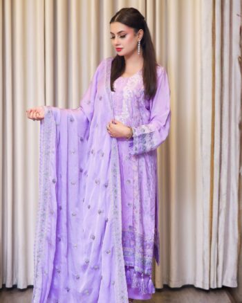Purple Raw Silk Suit