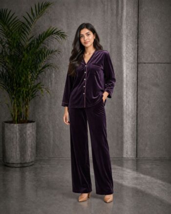 Purple Velvet Co-ord