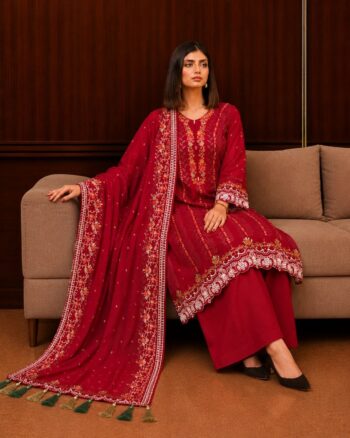 Red Kharandi Dupatta