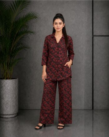 Red Mareena Co-ord Set