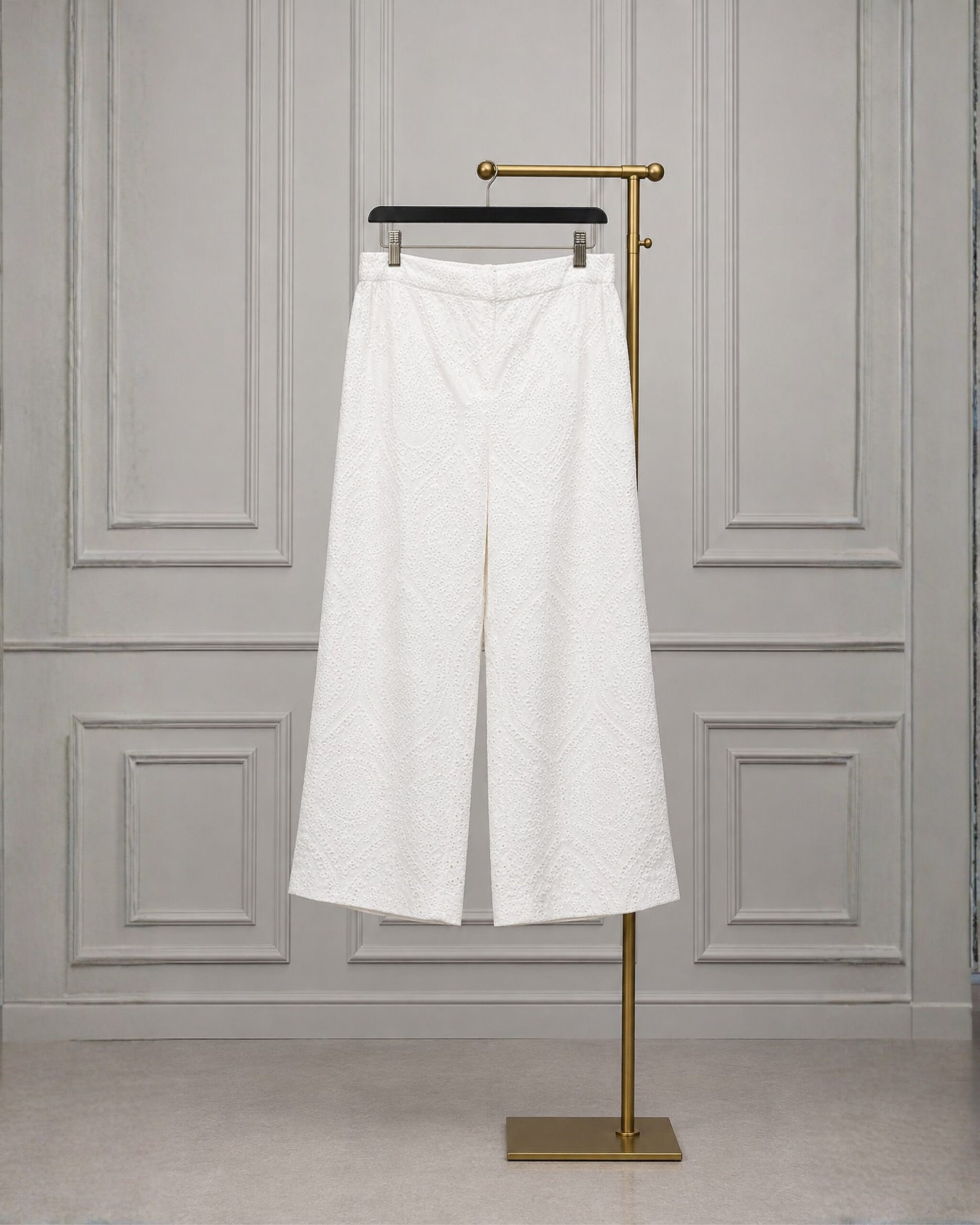 White Chikankari Trouser