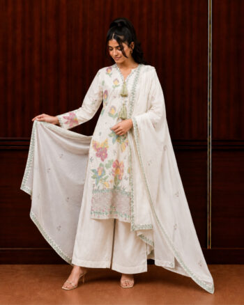 White Kharandi Dupatta