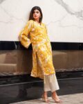 Yellow Silk Long Shirt