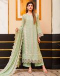 Green Chiffon 3 Piece Suit