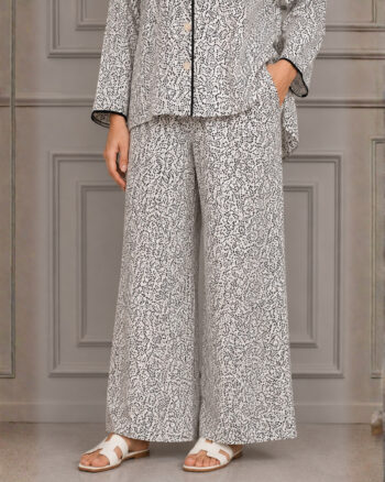 Black & White Silk Pants