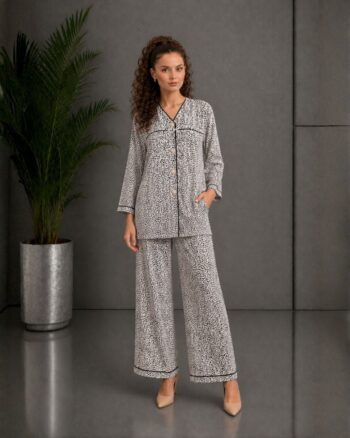 Black & White Silk Co-ord