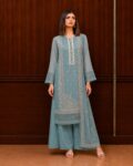 Ice Blue Chiffon 3 Piece