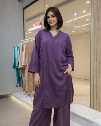 Purple Tropical Kharandi Solid 2Pc