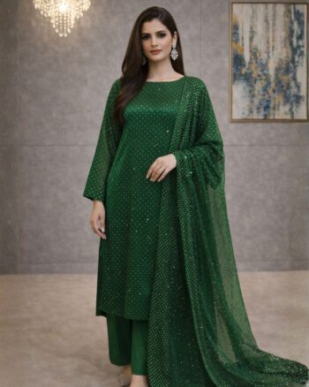 Festive Pret Emerald Green 3 Piece