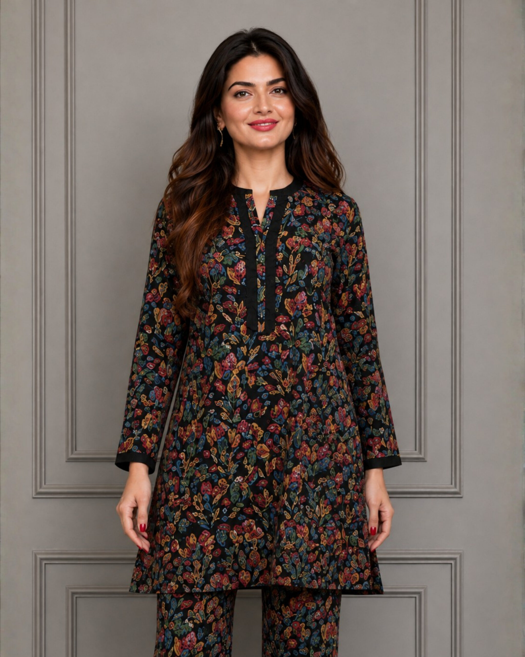 Blue Mix Khaddar Shirt