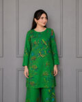 Green Printed Khaddar Shirt