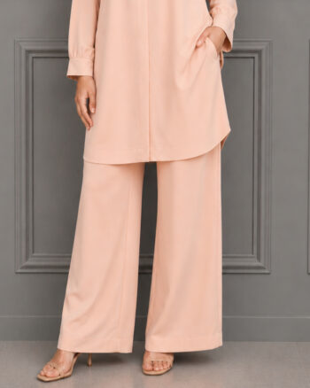 Peach Solid Pants