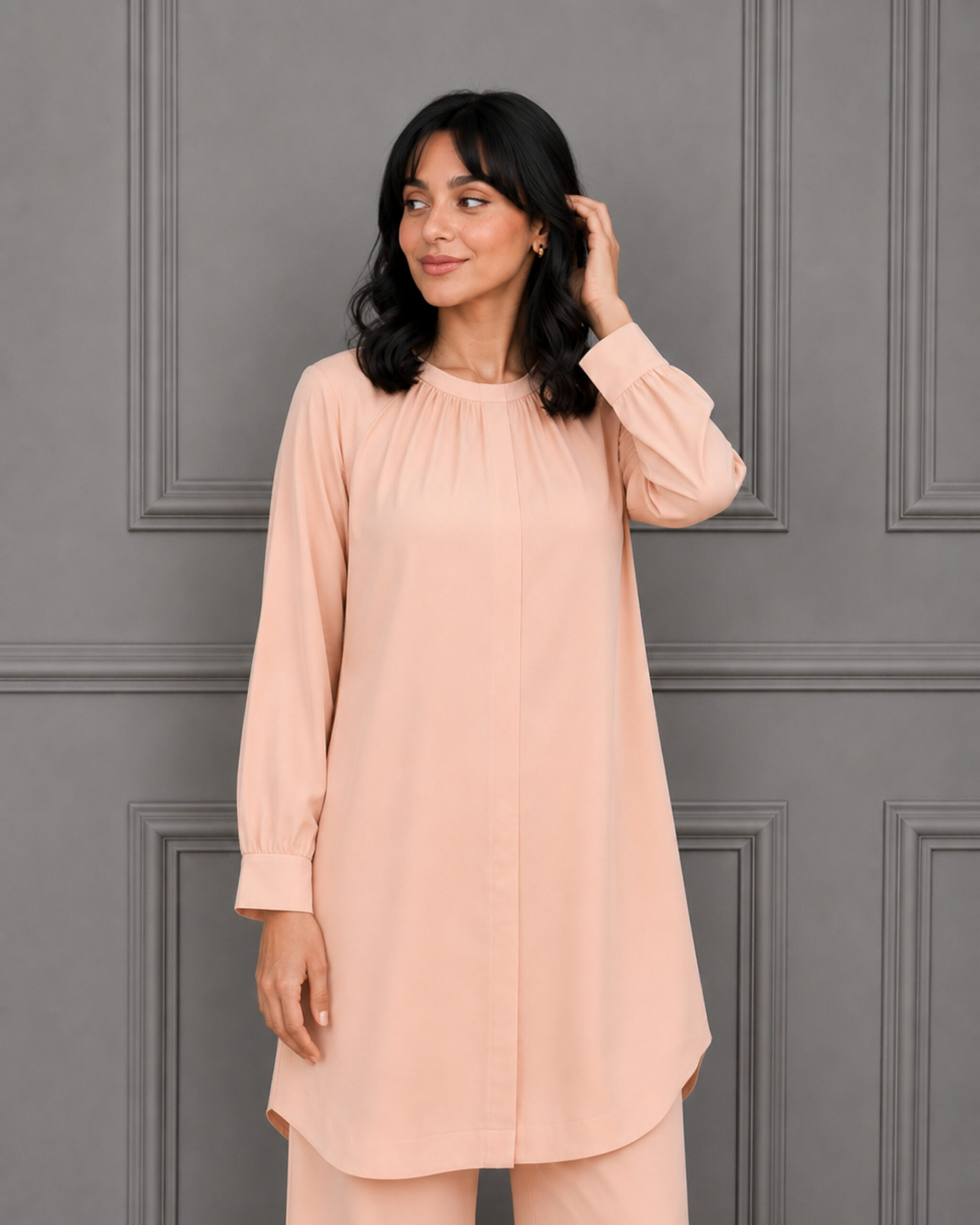 Peach Solid Shirt