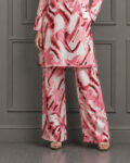 Pink Printed Khaddar Pants
