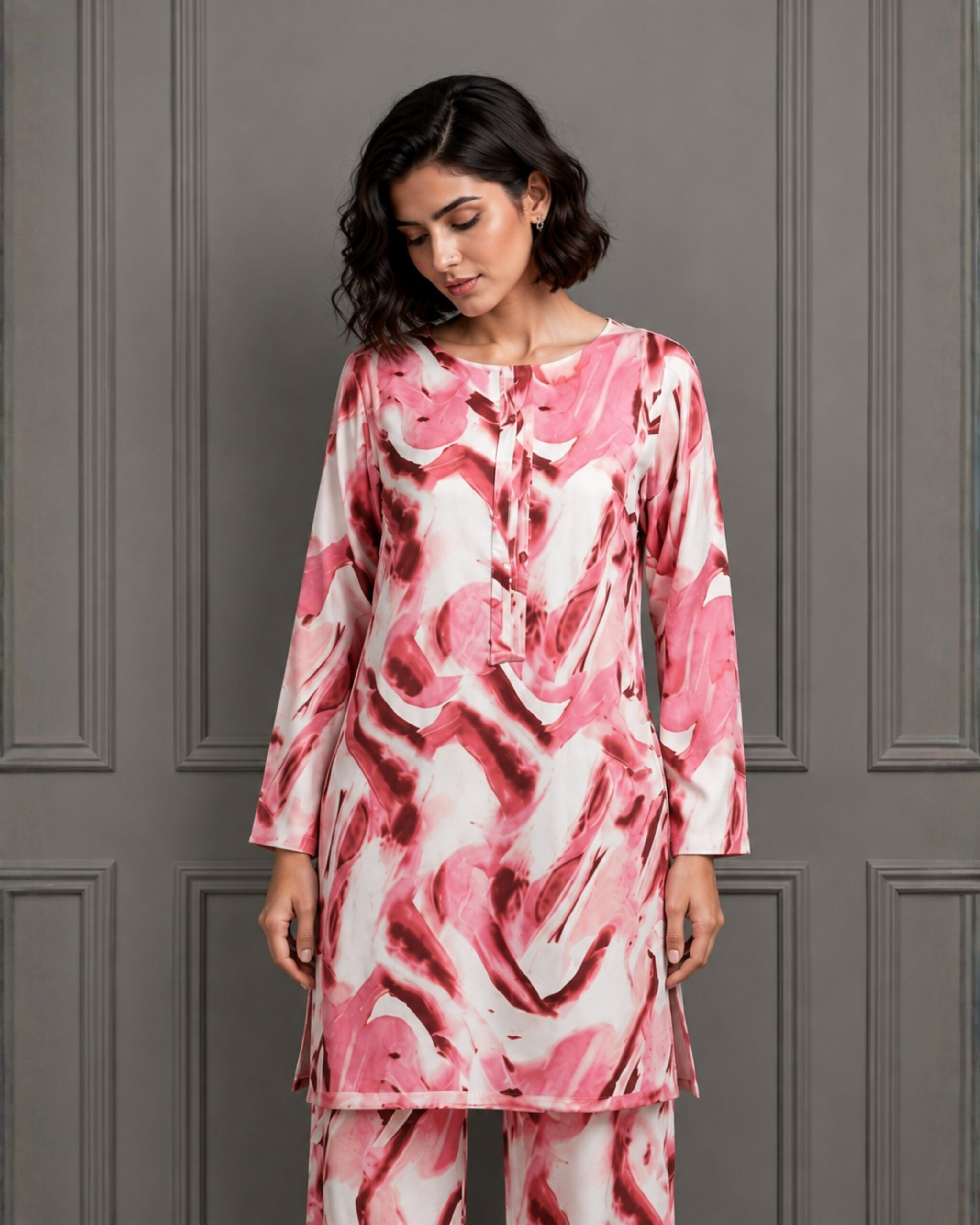 Pink Khaddar Shirt