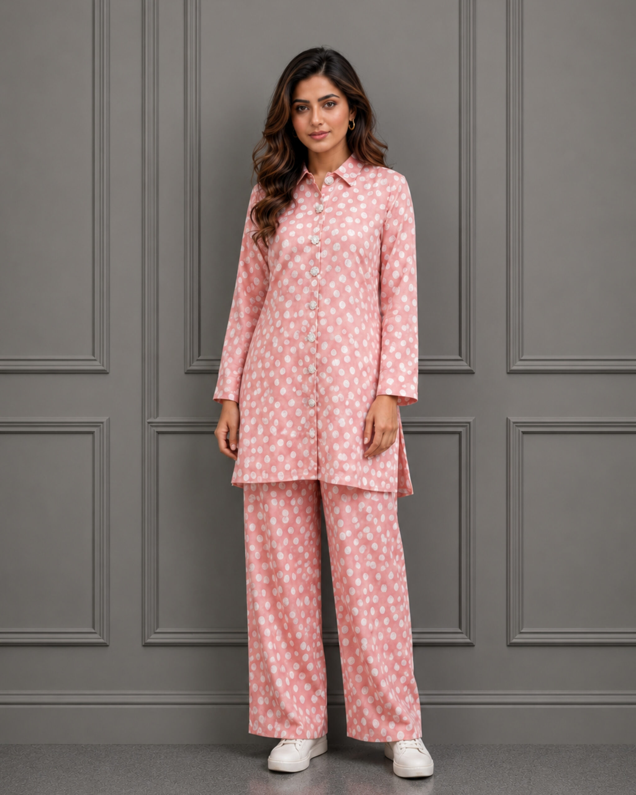 Pink Spotted Coord