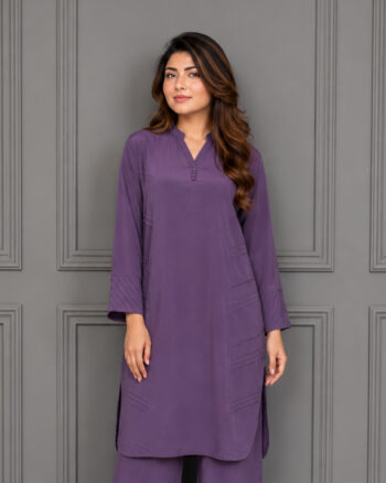 Purple Tropical Kharandi Shirt